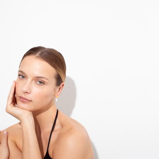 订购6周到｜Joidart-SOMNI-白色水滴 金色半圆 珐琅 吊坠 耳环［西班牙设计师］ 商品图2