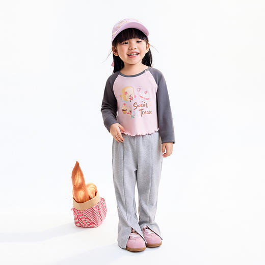 【实体店同款】女童圆领长袖上衣秋季新款安奈儿童装XG531184 商品图5