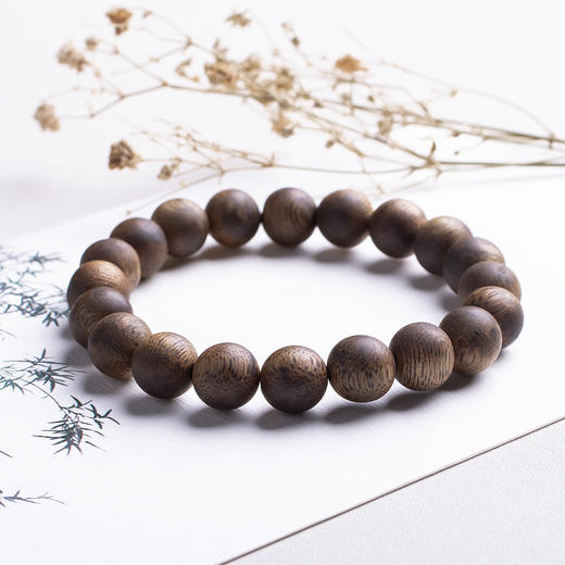 xy0425，沉香素串10mm单圈手串 商品图1