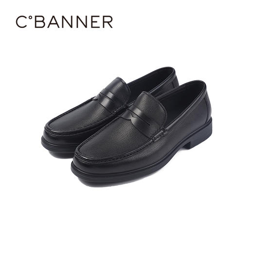 千百度商务正装便捷一脚蹬皮鞋商务正装男鞋A25450164 商品图4