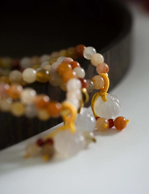 天然金丝玉多圈手串 贼显白的蜜糖配色 商品图14