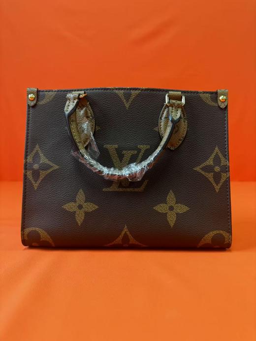 LOUIS VUITTON ONTHEGO 经典老花 帆布涂层 托特包Tote包购物袋手提单肩包 迷你 女款 棕色/焦糖色拼色 商品图1