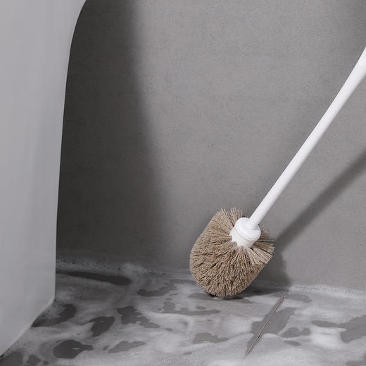 美丽雅抗菌型马桶刷长柄壁挂式免打孔厕所刷子套装卫生间清洁去死角 商品图4