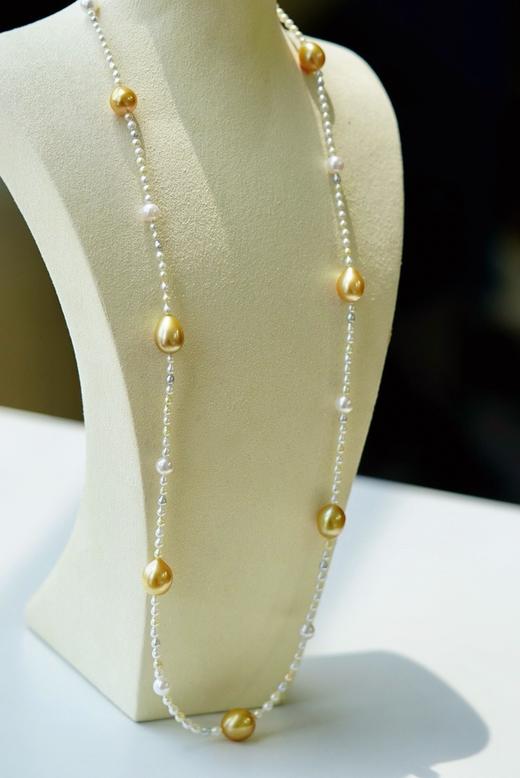 海水珍珠项链毛衣链 商品图1