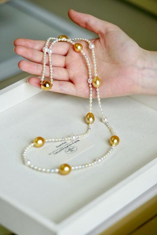 海水珍珠项链毛衣链 商品图7