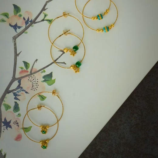 龢盒原创 18k金夏日清新耳环 商品图0