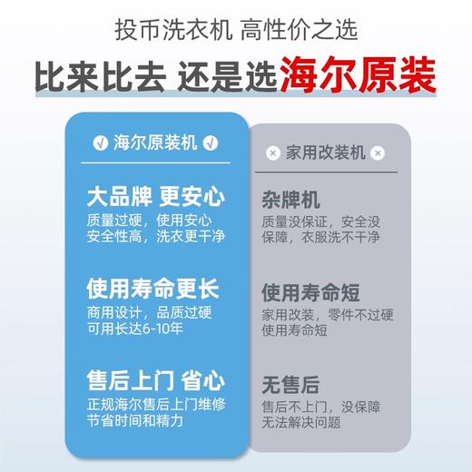 海尔原装8公斤投币洗衣机6kg商用自助手机扫码公寓刷卡SXB80-69DZ 商品图2