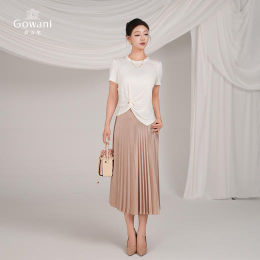 【四色可选】不规则设计感慵懒风亲肤圆领T恤EZ2C131 商品图2