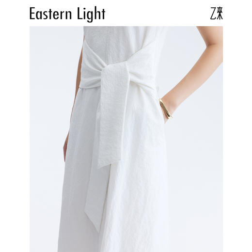 Eastern Light/乙来法式系带连衣裙新款夏季挺括慵懒A字裙子 商品图4