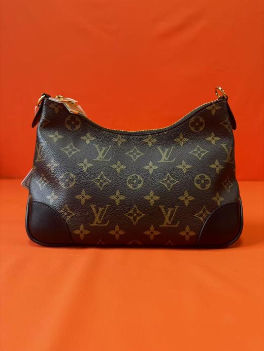 LOUIS VUITTON BOULOGNE 经典老花可拆肩带 涂层帆布拼牛皮饰边 链条包牛角包斜挎包单肩包 女款 黑色 商品图1