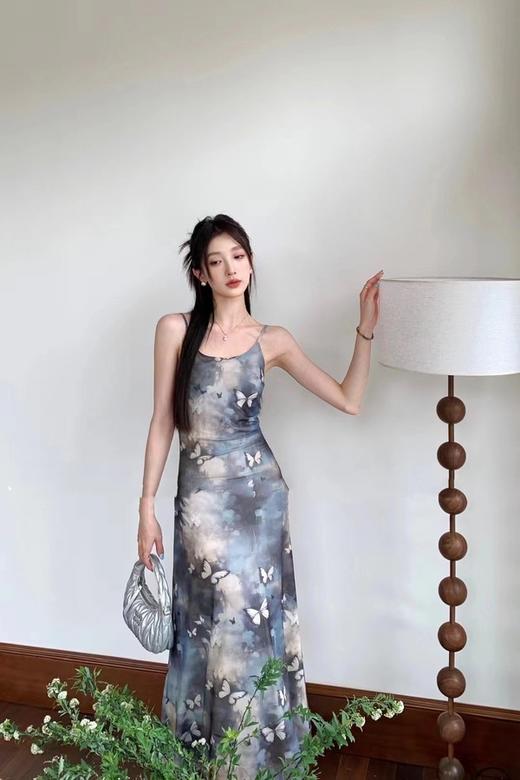 SIA SAYLOR 晕染蝴蝶性感吊带连衣裙 20876 商品图0
