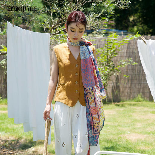 【门店同款】ENJOY夏季“假日漫寻”橘染浮光马夹 163304957 商品图2