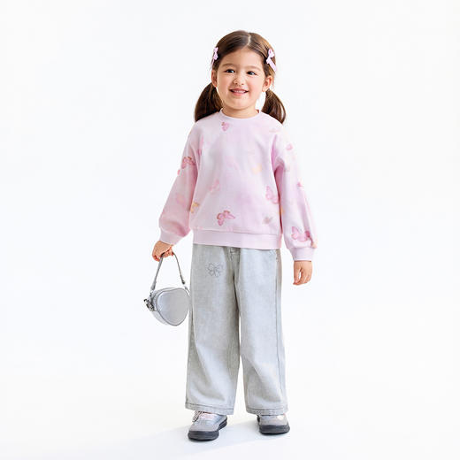 【实体店同款】女童圆领长袖卫衣秋季新款安奈儿童装XG531189 商品图3