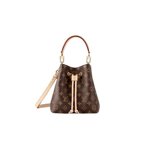 LOUIS VUITTON NÉONOÉ BB 可拆卸可调节肩带老花满印 涂层帆布拼牛皮革 水桶包斜挎手提包 小号 女款 棕色 商品图0