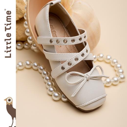 littletime女童公主鞋2025春夏新皮鞋儿童闪粉紫金芭蕾鞋礼服单鞋 商品图2