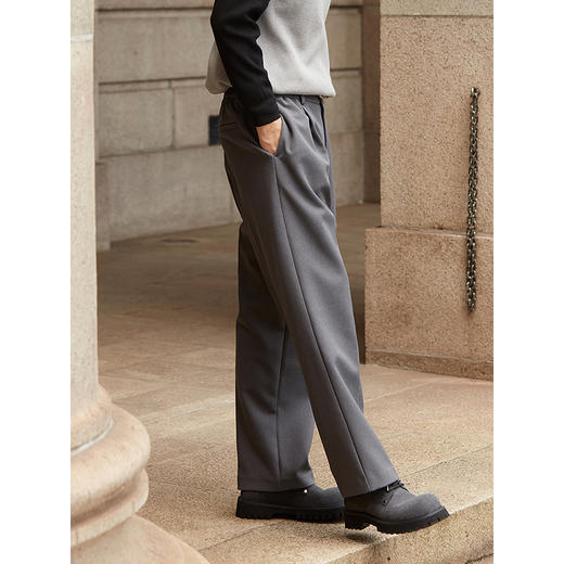 GXG男装 双色直筒西裤休闲裤通勤西裤 简约日常通勤商务休闲西裤G24X024113 商品图3