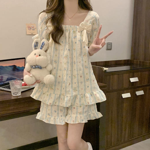 【GZ】无忧购云朵棉可拆卸胸垫睡衣家居服两件套6978（截单后3-5天发货) 商品图2