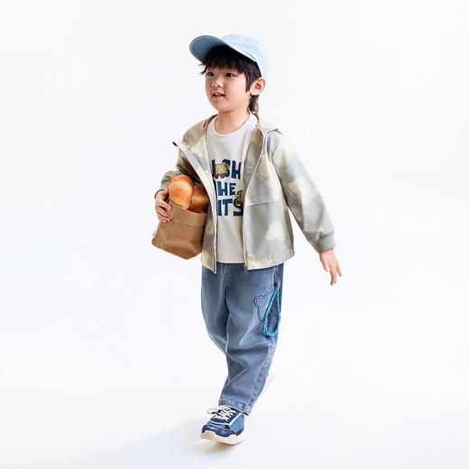 【实体店同款】男童全腰牛仔梭织长裤秋季新款安奈儿童装XB536123 商品图5