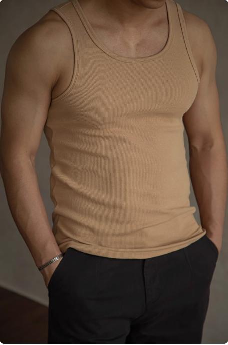 【硬汉风格 重磅弹力棉】唔刃吸汗弹力棉背心2件(WR231SH03151) 商品图5