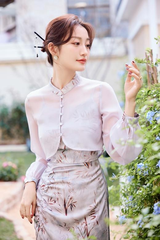 Le Malene 新中式薄款开衫外搭配吊带裙 20886 商品图1