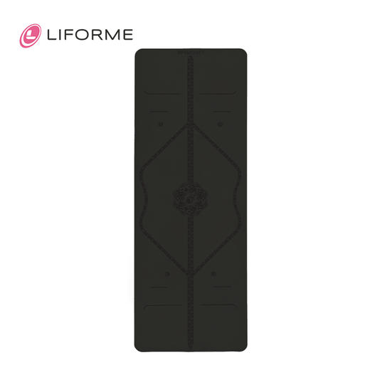 Liforme瑜伽垫天然橡胶吸汗防滑专业Black on Black系列【神秘黑境】【线条】 商品图4