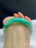 620406，56.7圈口，飘绿正圈平安镯，白底飘一截绿，色阳，底子细腻 商品缩略图4