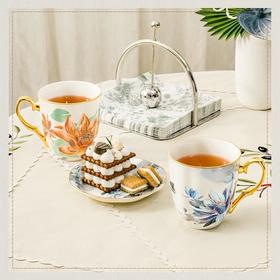 【玛戈隆特】清风幽莲轻奢高颜值杯子轻奢高颜值水杯陶瓷马克杯