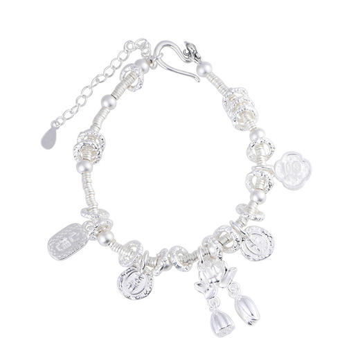 【年年如意】足银吉言福字如意荷花手链【SCH-CK40200-4】 商品图4