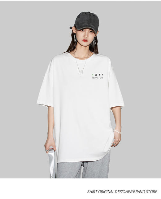 【GZ】无忧购“清仓大促”新款短袖印花宽松百搭阔版半袖休闲纯棉T恤英文款（截单后3-5天发货） 商品图2