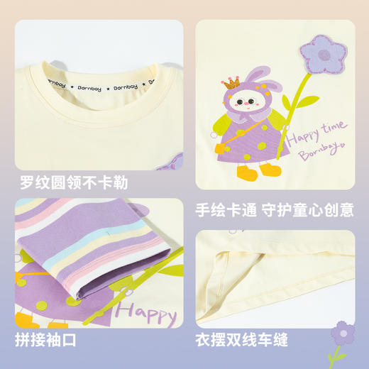 贝贝怡童装女童长袖t恤纯棉春秋季打底衫女宝宝卡通新款洋气春秋装ZB3ES012 商品图6