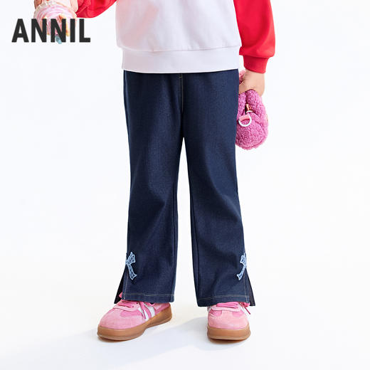 【实体店同款】女童全腰针织长裤秋季新款安奈儿童装XG536140 商品图2