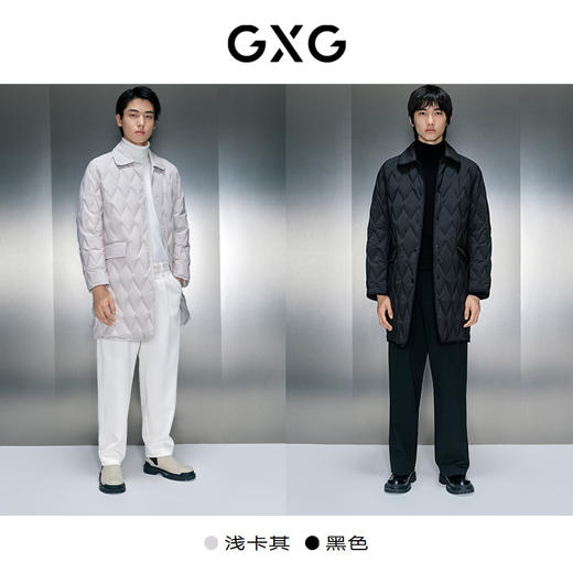 GXG男装 中长款翻领羽绒服 冬季热卖羽绒服 GEX1E1125714 商品图3
