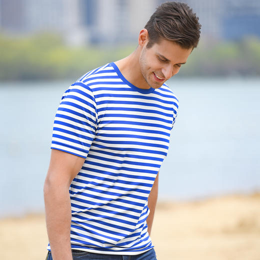 鹰爪海魂衫COOLMAX速干t恤男短袖条纹夏季半袖 商品图2