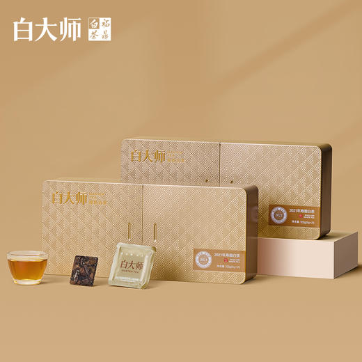 白大师白茶茶叶礼盒福鼎白茶正品2021年寿眉白茶饼干茶老白茶210g 商品图1