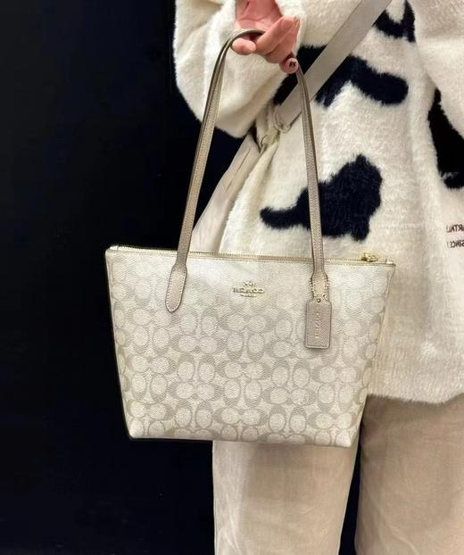 代工厂寇驰拉链款进口珠光老花公文包妈咪包 商品图4