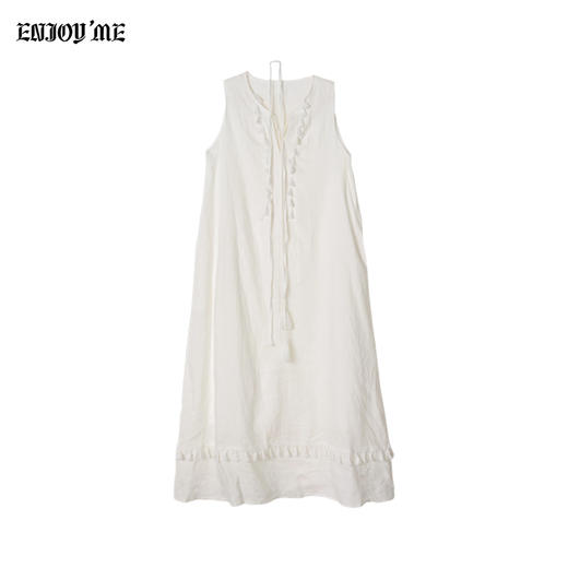 【门店同款】ENJOY夏季“假日漫寻”松弛流苏连衣裙 163300041 商品图4