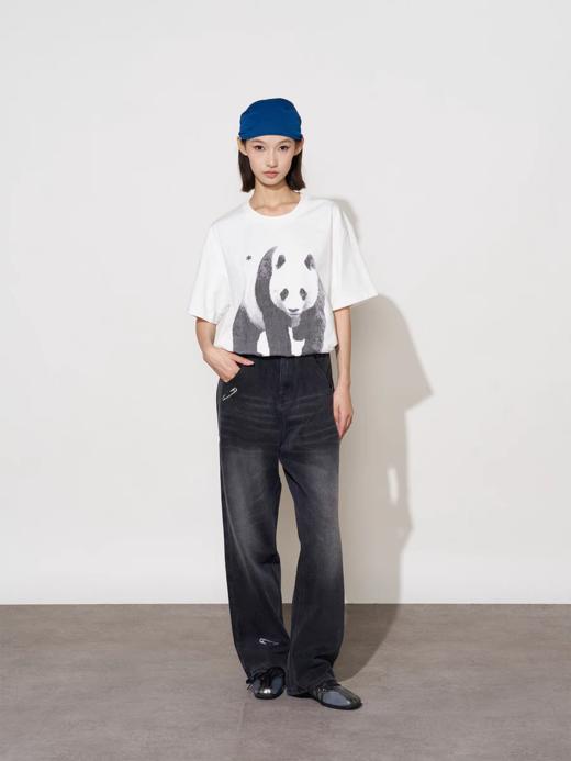 FMACM/TX2556/熊猫印花索罗纳凉感速干短袖T恤 商品图2