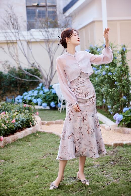 Le Malene 新中式薄款开衫外搭配吊带裙 20886 商品图3