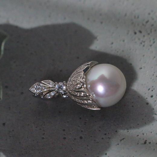 【甄珠贝】梨花头万能扣吊坠 淡水 12-13mm 无暇 ji光 商品图3