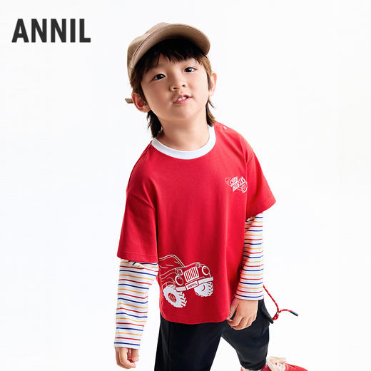 【实体店同款】男童圆领长袖针织衫秋季新款安奈儿童装XB531157 商品图1