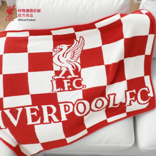 【官方正版】利物浦俱乐部 | 红白格子毛毯午休舒适空调毯球迷周边 商品图1