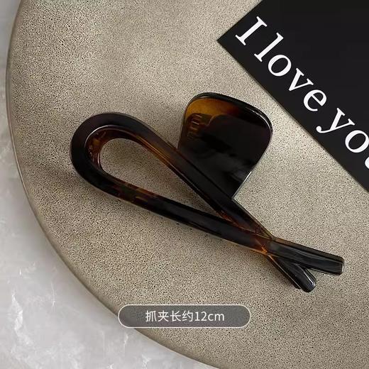 复古玳瑁色亚克力磨砂抓夹女高级感鲨鱼夹 商品图4