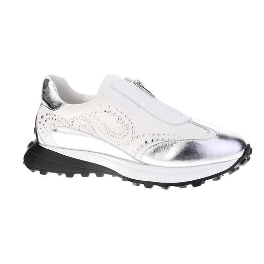 sheme野纤物语系列环保火草绒银色刺绣一脚蹬女运动鞋可定制 商品图4