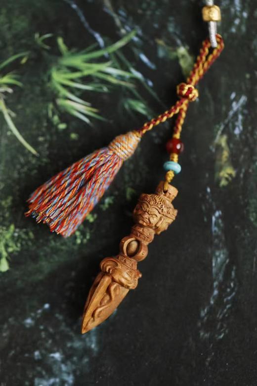 老山檀香【降魔杵】挂件 商品图0