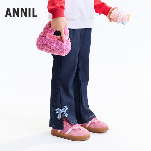 【实体店同款】女童全腰针织长裤秋季新款安奈儿童装XG536140 商品图1