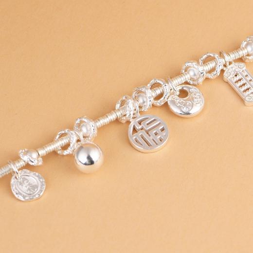 【纳福算盘】S925银纳福吉言碎银算盘盘缠手链【SCH-CK40238-4】 商品图3
