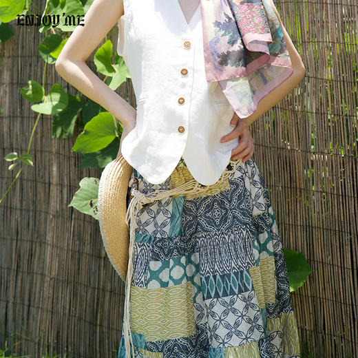 【门店同款】ENJOY夏季“假日漫寻”南庭浅草腰带半裙 163304922 商品图2