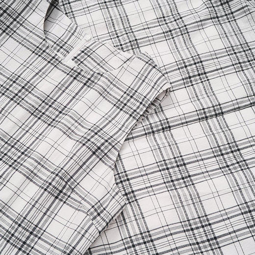 【2件9折】【Petit Bari】(多色)复古清新肌理感格纹无袖长款连衣裙 商品图7