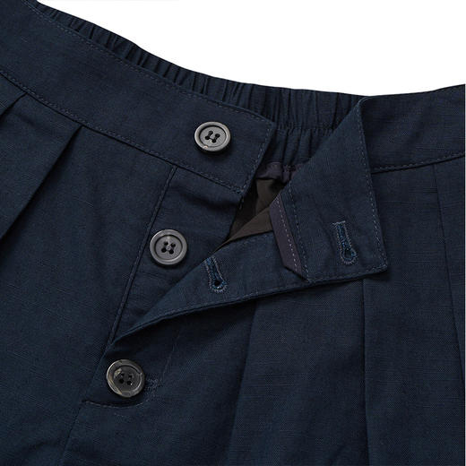 【2件9折】【Petit Bari】(多色)简约三粒扣棉麻A字裙裤短裤 商品图6