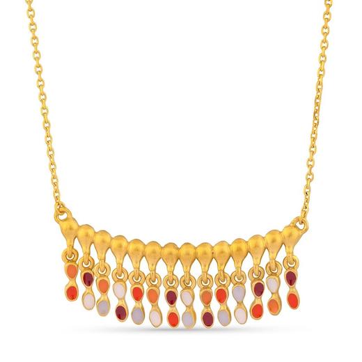 订购6周到｜Joidart-AUBE-金色 彩色珐琅 流苏 项链［西班牙设计师］ 商品图1